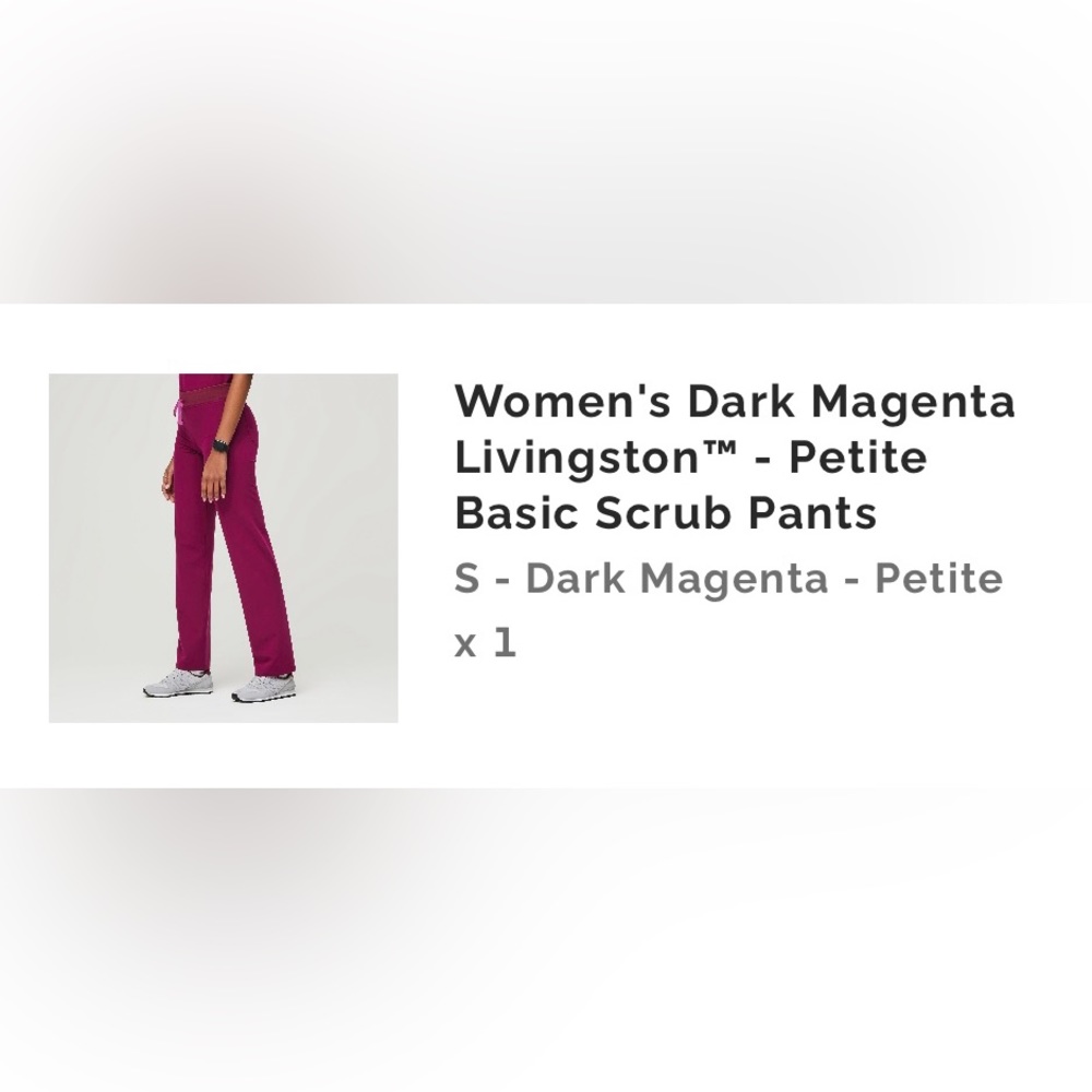 Figs Dark Magenta scrub Pants